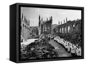 The Ruins of Coventry Cathedral-null-Framed Stretched Canvas