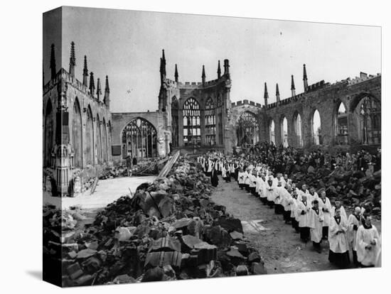 The Ruins of Coventry Cathedral-null-Stretched Canvas