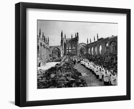 The Ruins of Coventry Cathedral-null-Framed Photographic Print