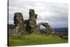 The ruins of Dinas Bran, a medieval castle near Llangollen, Denbighshire, Wales, United Kingdom, Eu-David Pickford-Stretched Canvas