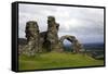 The ruins of Dinas Bran, a medieval castle near Llangollen, Denbighshire, Wales, United Kingdom, Eu-David Pickford-Framed Stretched Canvas