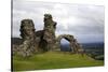 The ruins of Dinas Bran, a medieval castle near Llangollen, Denbighshire, Wales, United Kingdom, Eu-David Pickford-Stretched Canvas