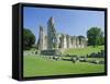 The Ruins of Glastonbury Abbey, Glastonbury, Somerset, England, UK-Christopher Nicholson-Framed Stretched Canvas