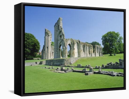 The Ruins of Glastonbury Abbey, Glastonbury, Somerset, England, UK-Christopher Nicholson-Framed Stretched Canvas