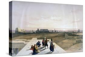 The Ruins of Karnak from the West, 19th Century-David Roberts-Stretched Canvas