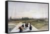 The Ruins of Karnak from the West, 19th Century-David Roberts-Framed Stretched Canvas