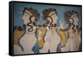 The Ruins of Knossos, the Largest Bronze Age Archaeological Site, Minoan Civilization-Michael Runkel-Framed Stretched Canvas