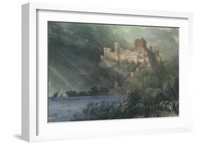 The Ruins of Rheinfels, 1834-William Radclyffe-Framed Giclee Print