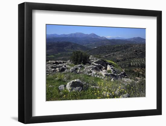 The ruins of the ancient city of Mycenae, UNESCO World Heritage Site, Peloponnese, Greece, Europe-David Pickford-Framed Premium Photographic Print