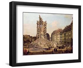 The Ruins of the Old Kreuzkirche, Dresden-Bernardo Bellotto-Framed Giclee Print