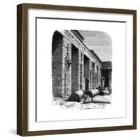 The Ruins of the Palace of Rameses III, Medinet Habu, Upper Egypt, C1890-null-Framed Giclee Print