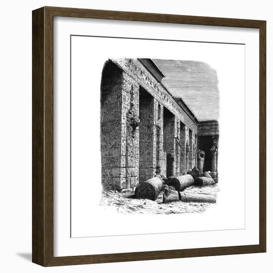 The Ruins of the Palace of Rameses III, Medinet Habu, Upper Egypt, C1890-null-Framed Giclee Print