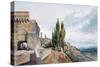 The Ruins of the Roman Theatre at San Gimignano-John Fulleylove-Stretched Canvas
