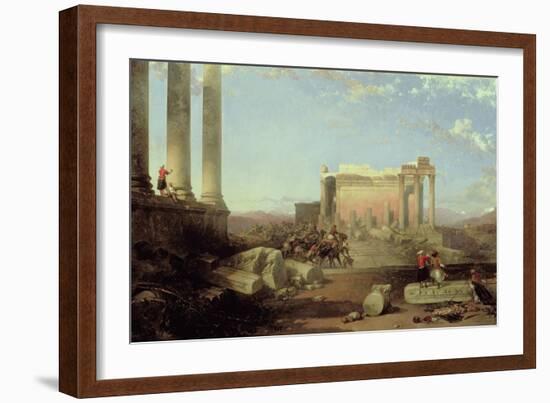 The Ruins of the Temple of the Sun at Baalbec, 1861-David Roberts-Framed Giclee Print