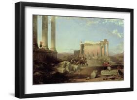 The Ruins of the Temple of the Sun at Baalbec, 1861-David Roberts-Framed Giclee Print