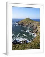 The Rumps in Spring Sunshine, Pentire Headland, Cornwall, England, United Kingdom, Europe-Peter Barritt-Framed Photographic Print