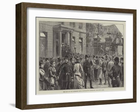 The Run on the Birkbeck Bank, Southampton Buildings, Chancery Lane-William Heysham Overend-Framed Giclee Print