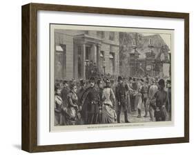 The Run on the Birkbeck Bank, Southampton Buildings, Chancery Lane-William Heysham Overend-Framed Giclee Print