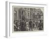 The Run on the Birkbeck Bank, Southampton Buildings, Chancery Lane-William Heysham Overend-Framed Giclee Print