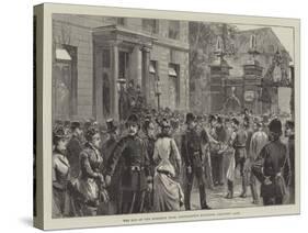The Run on the Birkbeck Bank, Southampton Buildings, Chancery Lane-William Heysham Overend-Stretched Canvas