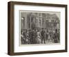 The Run on the Birkbeck Bank, Southampton Buildings, Chancery Lane-William Heysham Overend-Framed Giclee Print