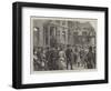 The Run on the Birkbeck Bank, Southampton Buildings, Chancery Lane-William Heysham Overend-Framed Giclee Print