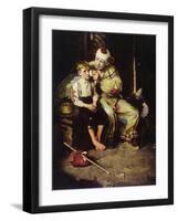 The Runaway (or Runaway Boy and Clown)-Norman Rockwell-Framed Giclee Print