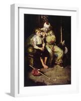 The Runaway (or Runaway Boy and Clown)-Norman Rockwell-Framed Giclee Print