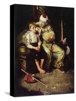 The Runaway (or Runaway Boy and Clown)-Norman Rockwell-Stretched Canvas