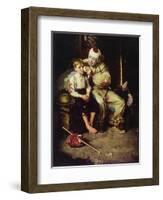 The Runaway (or Runaway Boy and Clown)-Norman Rockwell-Framed Giclee Print