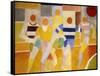 The Runners-Robert Delaunay-Framed Stretched Canvas