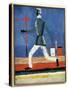 The Running Man (Oil on Canvas)-Kazimir Severinovich Malevich-Stretched Canvas