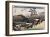 The Running Well Teahouse, Otsu', from the Series 'The Fifty-Three Stations of the Tokaido'-Ando Hiroshige-Framed Giclee Print