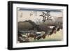 The Running Well Teahouse, Otsu', from the Series 'The Fifty-Three Stations of the Tokaido'-Ando Hiroshige-Framed Giclee Print