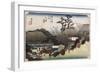 The Running Well Teahouse, Otsu', from the Series 'The Fifty-Three Stations of the Tokaido'-Ando Hiroshige-Framed Giclee Print