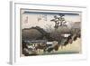 The Running Well Teahouse, Otsu', from the Series 'The Fifty-Three Stations of the Tokaido'-Utagawa Hiroshige-Framed Giclee Print