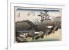 The Running Well Teahouse, Otsu', from the Series 'The Fifty-Three Stations of the Tokaido'-Utagawa Hiroshige-Framed Giclee Print