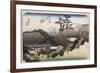 The Running Well Teahouse, Otsu', from the Series 'The Fifty-Three Stations of the Tokaido'-Utagawa Hiroshige-Framed Giclee Print