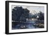 The Rural Lake-Currier & Ives-Framed Giclee Print