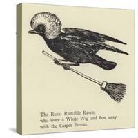 The Rural Runcible Raven-Edward Lear-Stretched Canvas