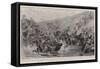 The Rush to Kimberley, the 10th Hussars Crossing Klip Drift-John Charlton-Framed Stretched Canvas