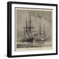 The Russian Corvettes Off Spithead-William Edward Atkins-Framed Giclee Print