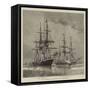 The Russian Corvettes Off Spithead-William Edward Atkins-Framed Stretched Canvas