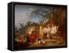 The Russian Cradle, Ca 1764-1765-Jean-Baptiste Le Prince-Framed Stretched Canvas
