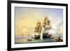 The Russian Cutter Mercury Captures Swedish 40-Gun Frigate Venus on May 21St, 1789, 1845-Alexei Petrovich Bogolyubov-Framed Giclee Print