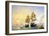 The Russian Cutter Mercury Captures Swedish 40-Gun Frigate Venus on May 21St, 1789, 1845-Alexei Petrovich Bogolyubov-Framed Giclee Print