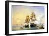 The Russian Cutter Mercury Captures Swedish 40-Gun Frigate Venus on May 21St, 1789, 1845-Alexei Petrovich Bogolyubov-Framed Giclee Print