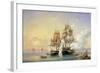 The Russian Cutter Mercury Captures the Swedish Frigate Venus on 21st May 1789, 1845-Aleksei Petrovich Bogolyubov-Framed Giclee Print