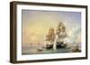 The Russian Cutter Mercury Captures the Swedish Frigate Venus on 21st May 1789, 1845-Aleksei Petrovich Bogolyubov-Framed Giclee Print