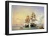 The Russian Cutter Mercury Captures the Swedish Frigate Venus on 21st May 1789, 1845-Aleksei Petrovich Bogolyubov-Framed Giclee Print